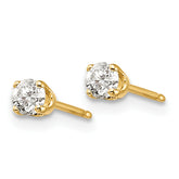 14K Gold Diamond Stud Earrings with Classic Elegance for Unisex